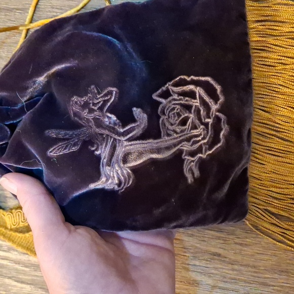 Vintage Handmade Purple Velvet Fairy Tassel Pouch Bag. - Picture 16 of 16